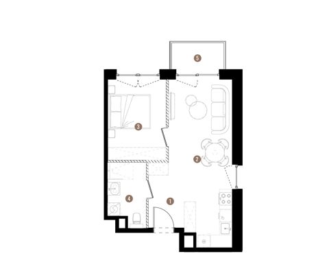Plan 2 pok. 41m²