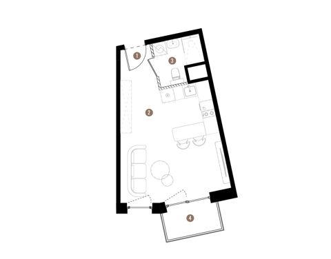 Plan 1 pok. 29m²