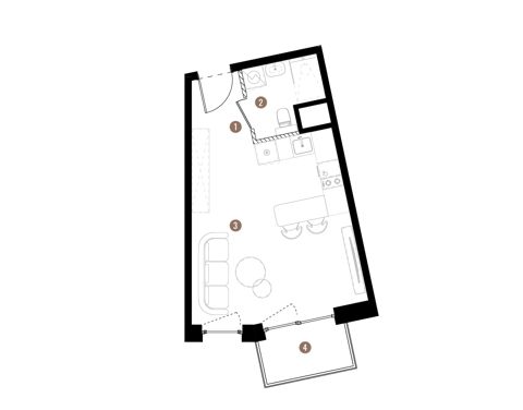 Plan 1 pok. 29m²