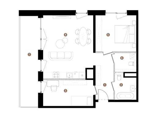 Plan 3 pok. 68m²