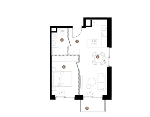 Plan 2 pok. 41m²