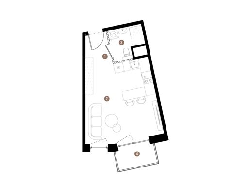 Plan 1 pok. 29m²