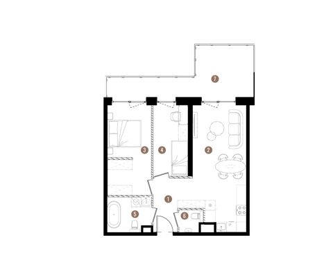 Plan 3 pok. 57m²