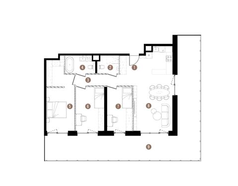 Plan 4 pok. 87m²