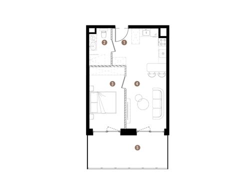 Plan 2 pok. 40m²