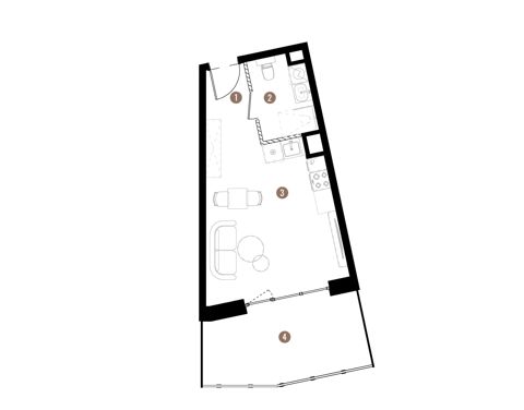 Plan 1 pok. 28m²
