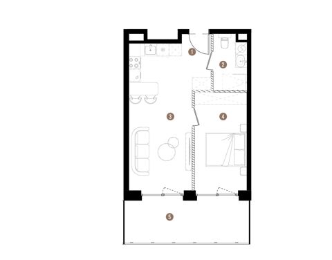 Plan 2 pok. 40m²