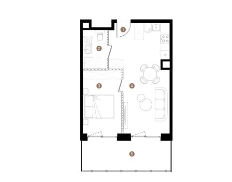 Plan 2 pok. 41m²