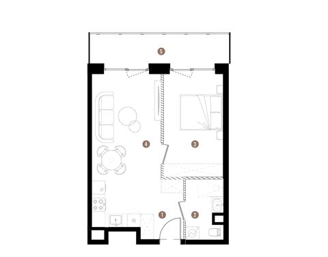 Plan 2 pok. 42m²