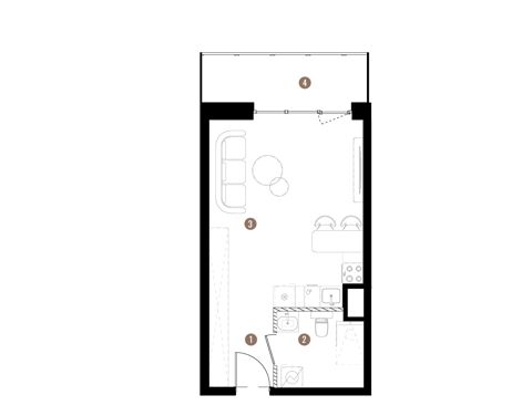 Plan 1 pok. 31m²