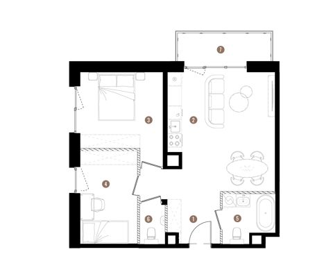 Plan 3 pok. 59m²
