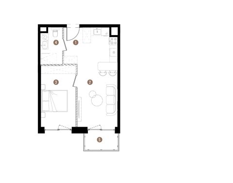 Plan 2 pok. 40m²