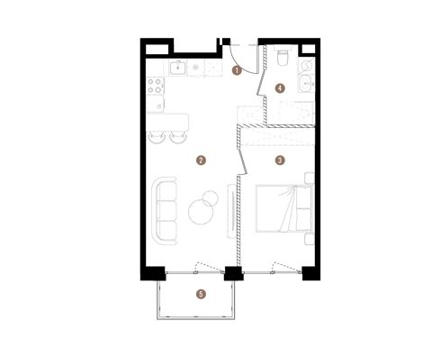 Plan 2 pok. 40m²