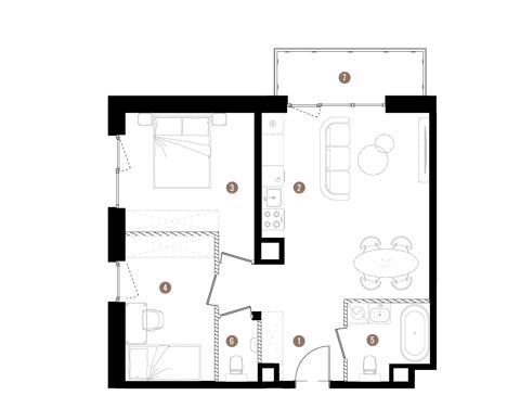 Plan 3 pok. 59m²
