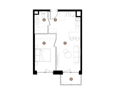 Plan 2 pok. 40m²