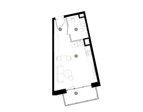 Plan 1 pok. 29m²