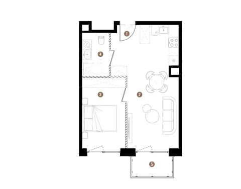 Plan 2 pok. 41m²