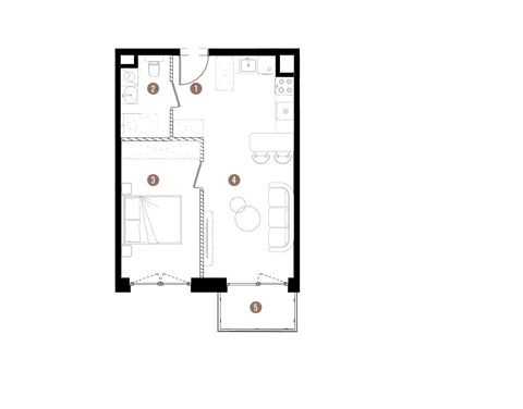Plan 2 pok. 40m²