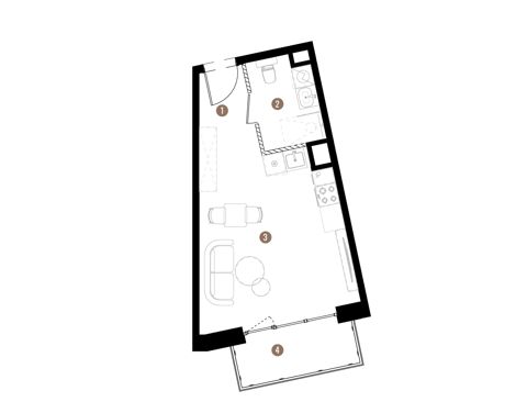 Plan 1 pok. 29m²