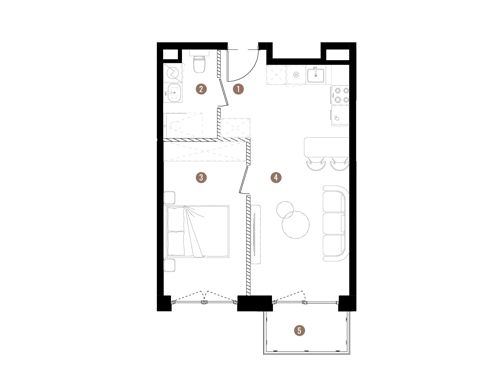 Plan 2 pok. 40m²