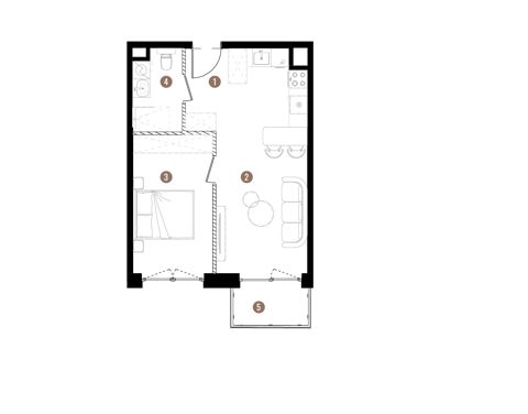 Plan 2 pok. 40m²