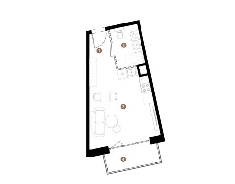 Plan 1 pok. 29m²