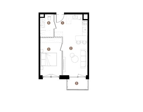 Plan 2 pok. 40m²