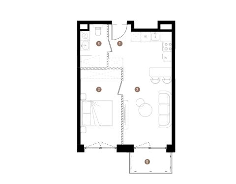 Plan 2 pok. 40m²