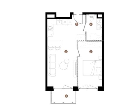 Plan 2 pok. 40m²