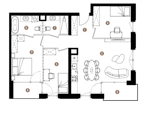 Plan 4 pok. 78m²