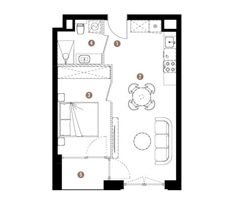 Plan 2 pok. 40m²