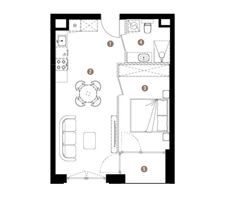 Plan 2 pok. 41m²