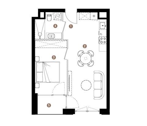 Plan 2 pok. 40m²
