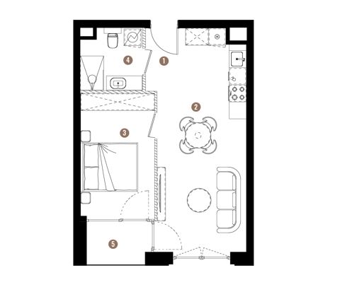 Plan 2 pok. 41m²