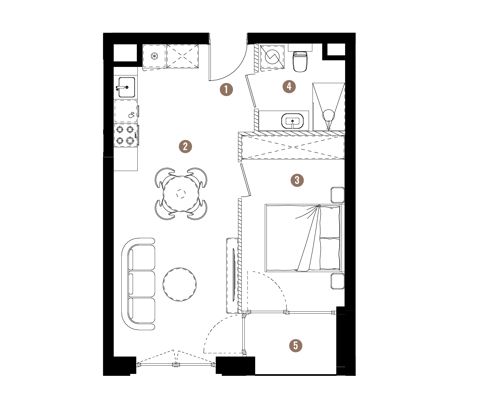 Plan 2 pok. 41m²