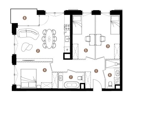 Plan 4 pok. 76m²