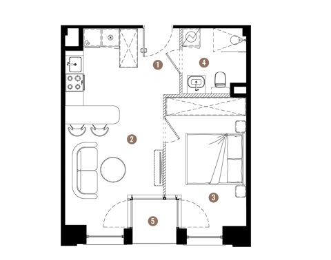 Plan 2 pok. 36m²