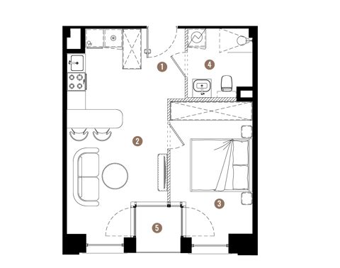 Plan 2 pok. 36m²