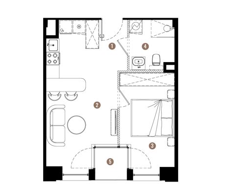 Plan 2 pok. 36m²