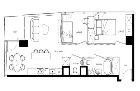 Plan 3 pok. 60m²