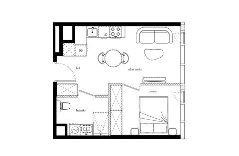 Plan 2 pok. 34m²