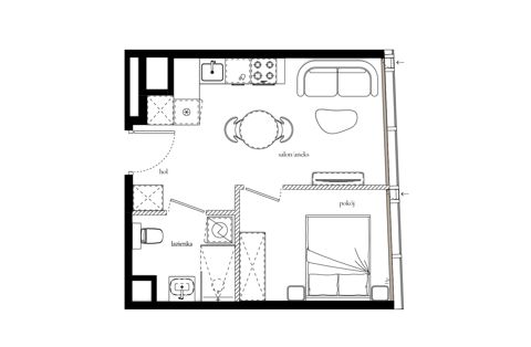 Plan 2 pok. 31m²