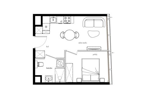 Plan 2 pok. 33m²