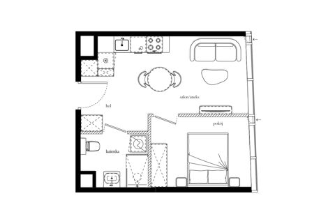 Plan 2 pok. 33m²