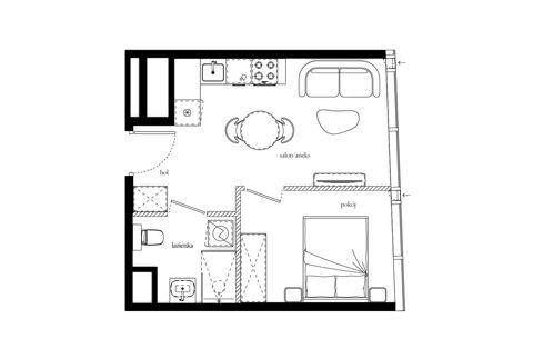 Plan 2 pok. 31m²