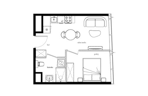 Plan 2 pok. 32m²