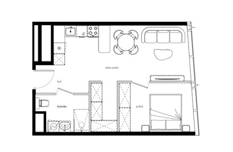 Plan 2 pok. 43m²