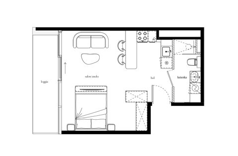 Plan 1 pok. 34m²