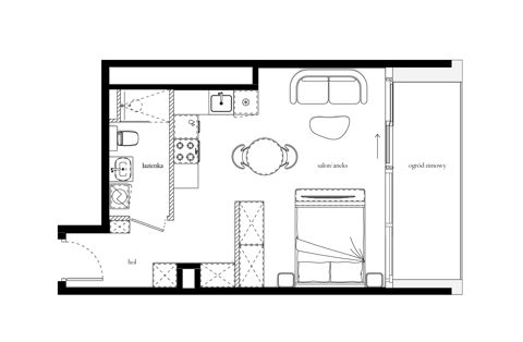 Plan 1 pok. 34m²