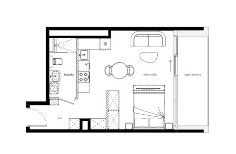 Plan 1 pok. 35m²